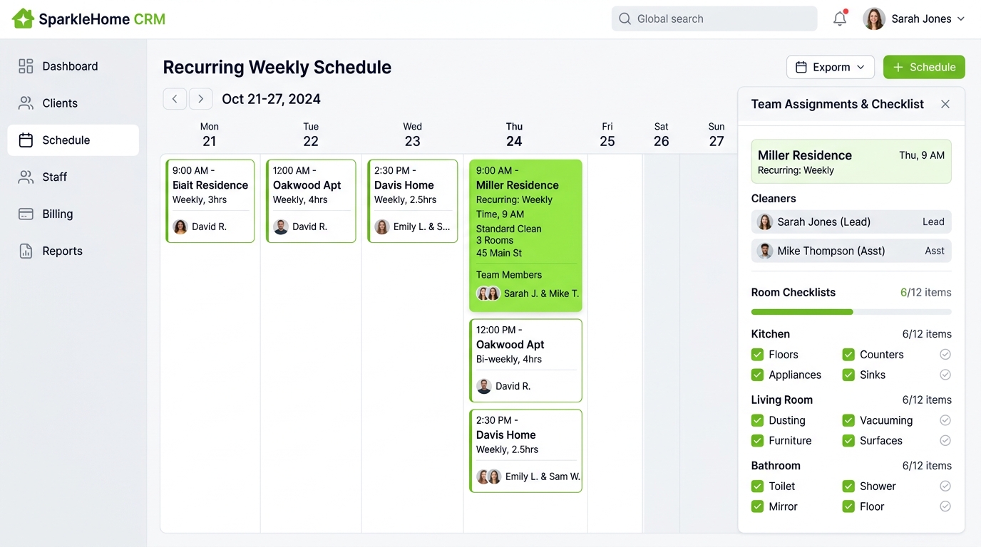 SeppFlow Cleaning Schedule & Checklists