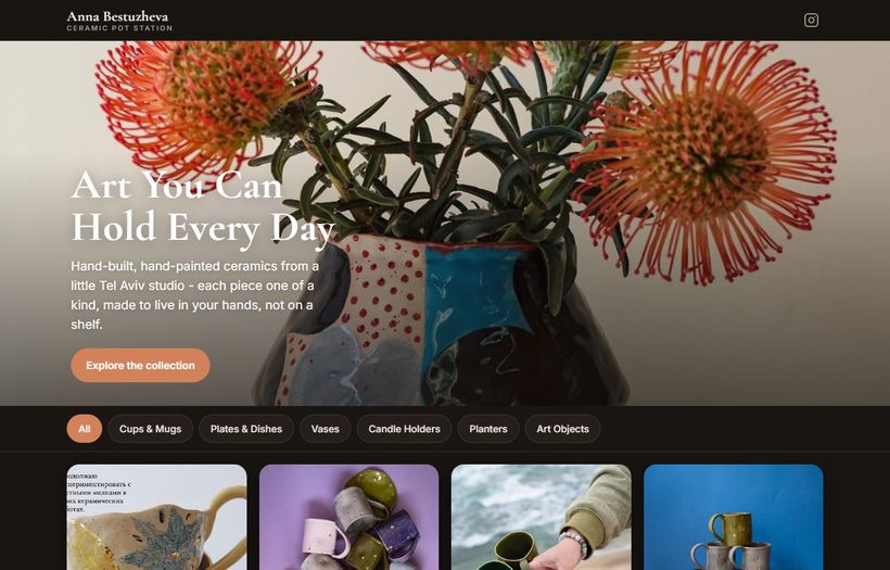 Anna Bestuzheva — handmade ceramics store