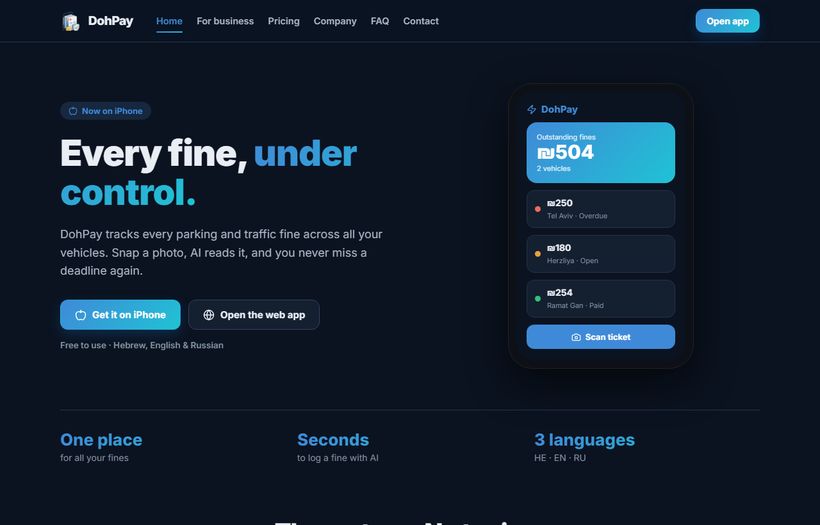 DohPay — parking and traffic fines app