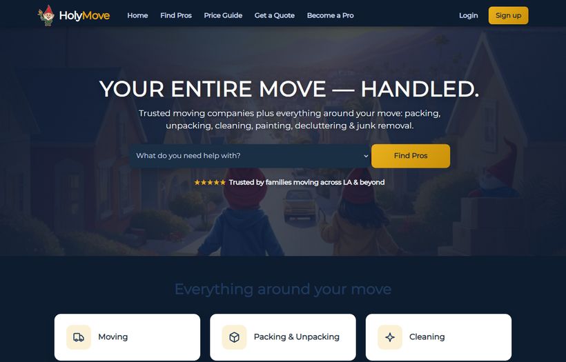HolyMove — moving services marketplace